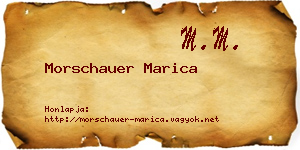 Morschauer Marica névjegykártya